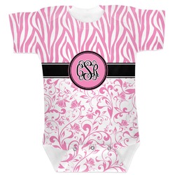 Zebra & Floral Baby Bodysuit 12-18 (Personalized)