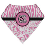 Zebra & Floral Bandana Bib (Personalized)