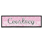 Zebra & Floral Bar Mat - Large (Personalized)