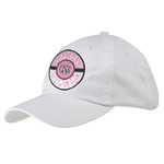 Zebra & Floral Baseball Cap - White (Personalized)