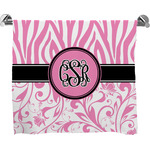 Zebra & Floral Bath Towel (Personalized)