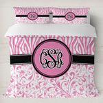 Zebra & Floral Duvet Cover Set - King (Personalized)