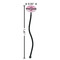 Zebra & Floral Black Plastic 7" Stir Stick - Oval - Dimensions
