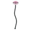 Zebra & Floral Black Plastic 7" Stir Stick - Oval - Single Stick