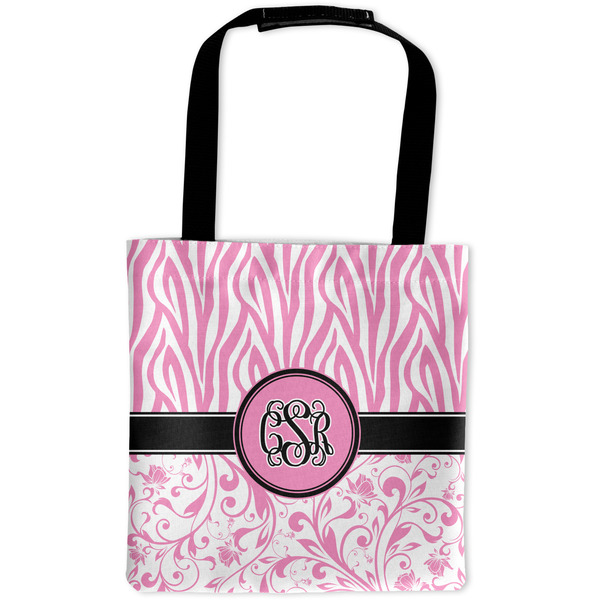 Custom Zebra & Floral Auto Back Seat Organizer Bag (Personalized)