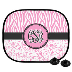 Zebra & Floral Car Side Window Sun Shade (Personalized)