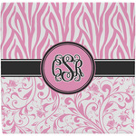 Zebra & Floral Ceramic Tile Hot Pad (Personalized)