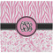 Zebra & Floral Ceramic Tile Hot Pad