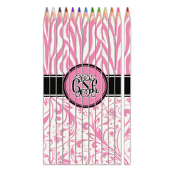 Zebra & Floral Colored Pencils (Personalized)