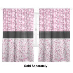 Zebra & Floral Curtain Panel - Custom Size