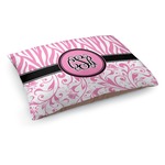 Zebra & Floral Dog Bed - Medium w/ Monogram