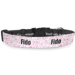 Zebra & Floral Deluxe Dog Collar - Medium (11.5" to 17.5") (Personalized)