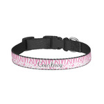 Zebra & Floral Dog Collar - Small (Personalized)