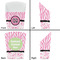 Zebra & Floral French Fry Favor Box - Front & Back View