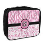 Zebra & Floral Insulated Lunch Bag w/ Monogram