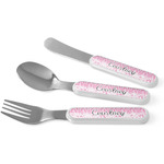 Zebra & Floral Kid's Flatware (Personalized)