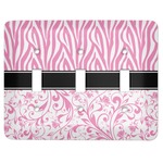 Zebra & Floral Light Switch Cover (3 Toggle Plate)