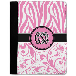 Zebra & Floral Notebook Padfolio - Medium w/ Monogram