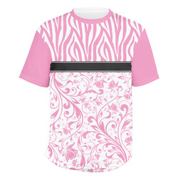 Zebra & Floral Men's Crew T-Shirt - Medium