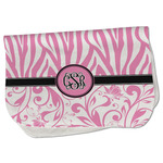 Zebra & Floral Burp Cloth - Fleece w/ Monogram