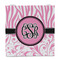 Zebra & Floral Party Favor Gift Bag - Matte - Front