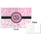 Zebra & Floral Disposable Paper Placemat - Front & Back