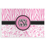 Zebra & Floral Disposable Paper Placemats (Personalized)