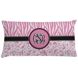 Zebra & Floral Pillow Case - King w/ Monograms