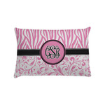 Zebra & Floral Pillow Case - Standard w/ Monogram