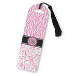 Zebra & Floral Plastic Bookmark (Personalized)