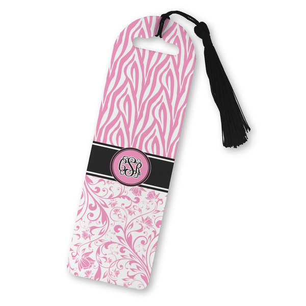 Custom Zebra & Floral Plastic Bookmark (Personalized)