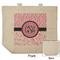 Zebra & Floral Reusable Cotton Grocery Bag - Front & Back View