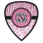 Zebra & Floral Iron on Shield Patch A w/ Monogram