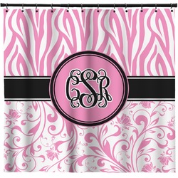 Zebra & Floral Shower Curtain - Custom Size (Personalized)