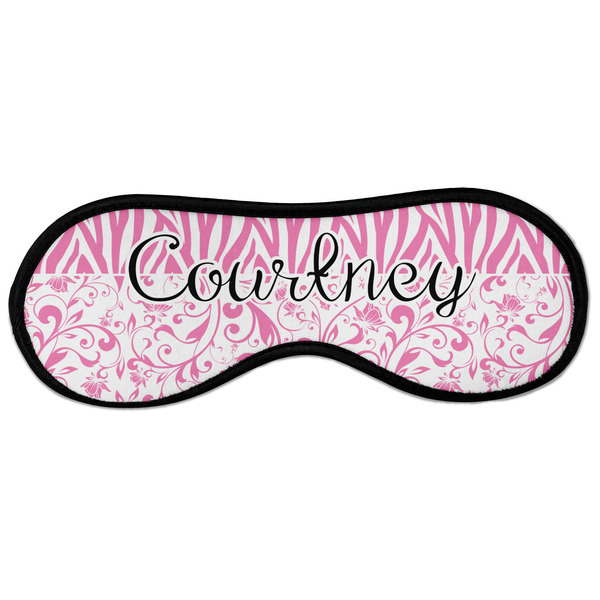 Custom Zebra & Floral Sleeping Eye Masks - Large (Personalized)