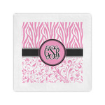 Zebra & Floral Cocktail Napkins (Personalized)