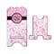 Zebra & Floral Stylized Phone Stand - Front & Back - Large