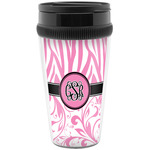 Zebra & Floral Acrylic Travel Mug without Handle (Personalized)