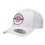 Zebra & Floral Trucker Hat - White (Personalized)