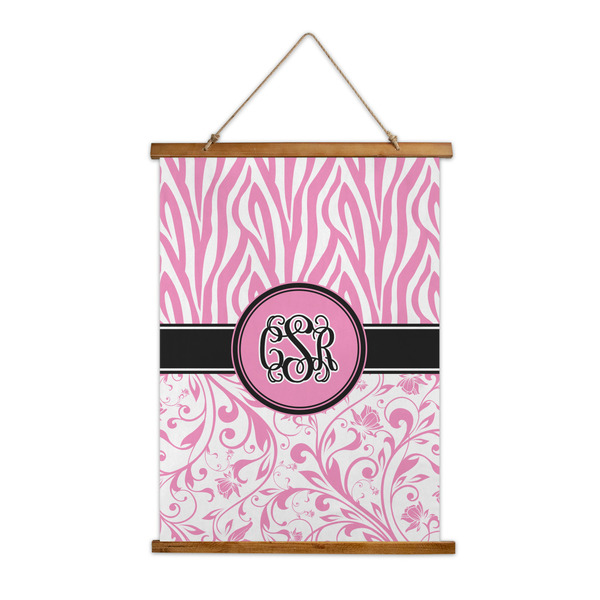 Custom Zebra & Floral Wall Hanging Tapestry (Personalized)