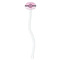 Zebra & Floral White Plastic 7" Stir Stick - Oval - Single Stick