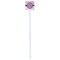 Zebra & Floral White Plastic Stir Stick - Double Sided - Square - Single Stick