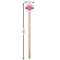 Zebra & Floral Wooden 7.5" Stir Stick - Round - Dimensions