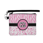 Zebra & Floral Wristlet ID Case w/ Monogram