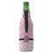 Zebra & Floral Zipper Bottle Cooler - BACK (bottle)