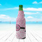 Zebra & Floral Zipper Bottle Cooler - LIFESTYLE