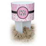 Zebra & Floral Beach Spiker Drink Holder (Personalized)