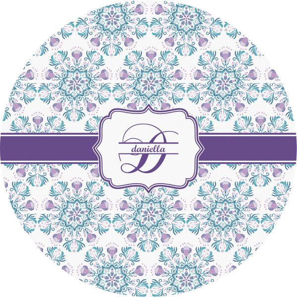 Custom Mandala Floral Multipurpose Round Labels - 5" (Personalized)