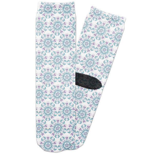 Custom Mandala Floral Adult Crew Socks