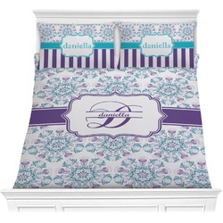 Mandala Floral Comforter Set - Full / Queen (Personalized)